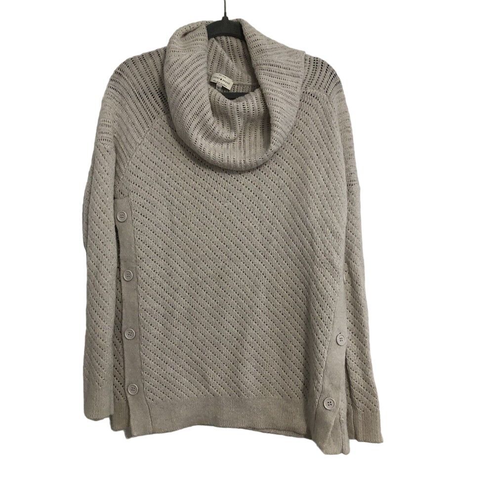 Lucky Brand Cowl Neck Knit Sweater Button Sides Women's‎ Size Medium